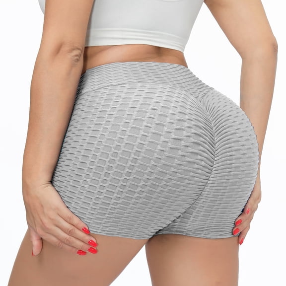 VENUZOR Yoga Shorts for Women Ruched Butt Lifting Booty Anti Cellulite Shorts Scrunch Textured Workout Shorts