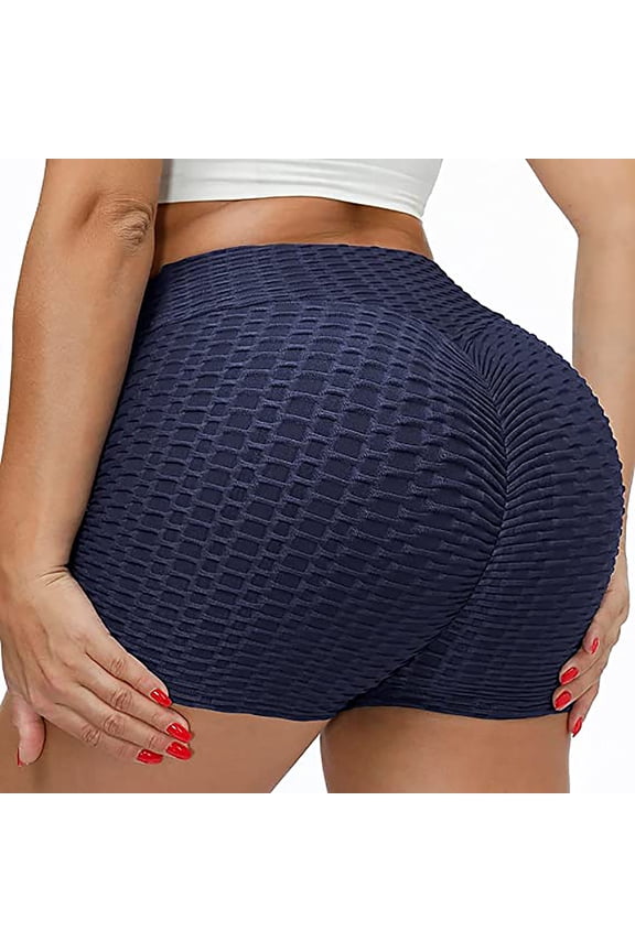 Yoga Shorts for Women Ruched Butt Lifting Booty Anti Cellulite Shorts Scrunch Textured Workout Shorts