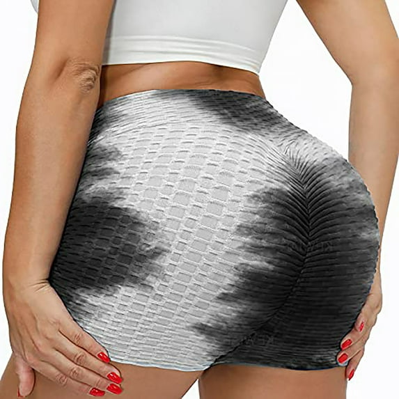 VENUZOR Yoga Shorts for Women Ruched Butt Lifting Booty Anti Cellulite Shorts Scrunch Textured Workout Shorts