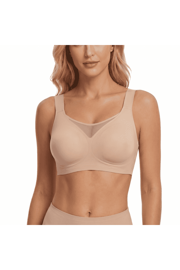 Women's Wireless Back Smoothing Bra, Seamless Full Coverage, M-5XL