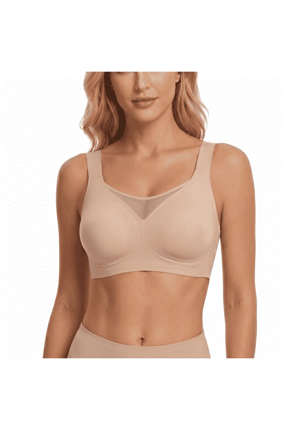Women's Wireless Back Smoothing Bra, Seamless Full Coverage, M-5XL