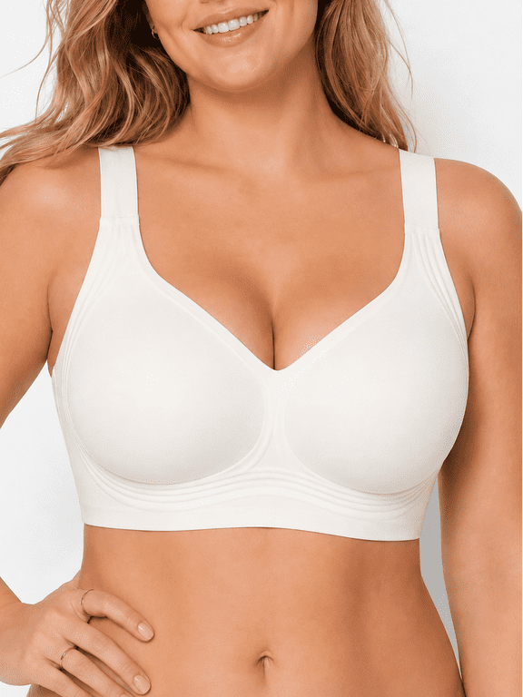 Smooth Wireless Bras for Women,No Underwire Full Coverage Seamless Plus Size Everyday T-Shirt Bra