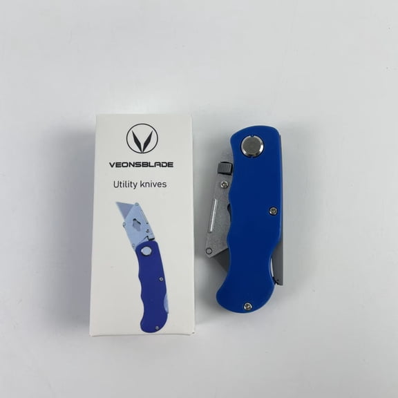 VEONSBLADE Utility knives,Utility Knife, Folding Box Cutter with Stainless Steel Blade, Heavy Duty Pocket Knife for Cutting Cardboard, Packaging, Plastic, Rope and DIY Projects