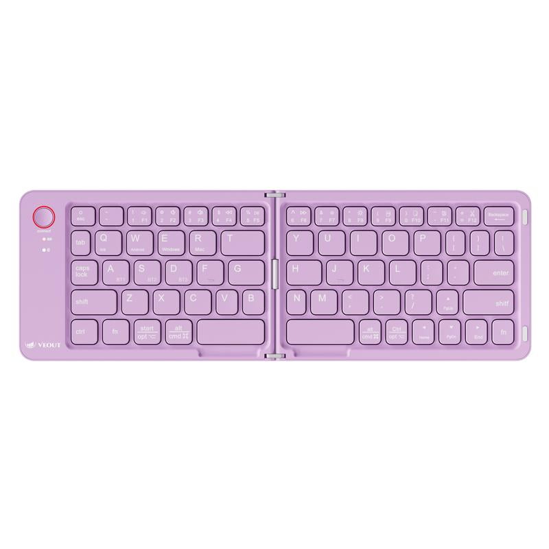 Foldable Bluetooth Keyboard, Ultra-Thin Portable Wireless Keyboard with Backlit, Lightweight for Laptop, iPad, iPhone, Android, Windows, Mac