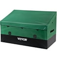 thumbnail image 1 of VEOVRbrand Outdoor Storage Box, 150 Gallon Waterproof PE Tarp Deck Box w/ Galvanized Frame, All-Weather Protection & Portable, for Camping, Garden, Poolside, and Yard, Brown & Blue, 1 of 9
