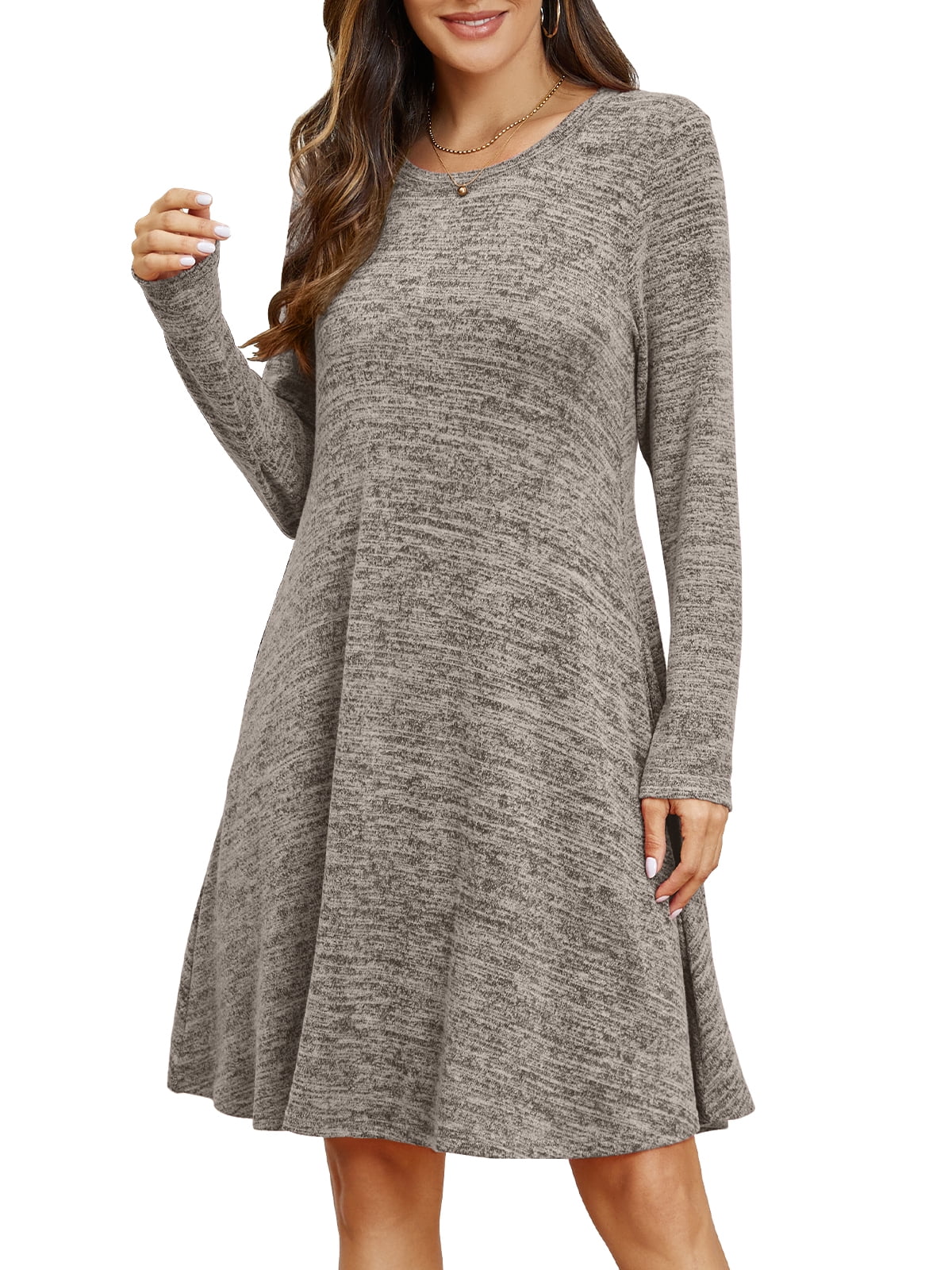 fall wedding guest dresses 2025 long sleeve Karen Kane Three Quarter Sleeve Jersey Dress - Navy