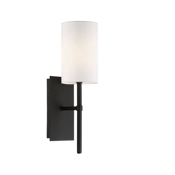 VER-241-BF Crystorama Lighting Veronica - One Light Wall Sconce-Black Forged Finish