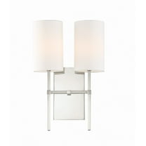 VER-242-PN Crystorama Lighting Veronica - Two Light Wall Sconce-Polished Nickel Finish