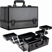 Ver Beauty 6-Tier Accordion Slide Tray Makeup & Tattoo Case   Black Krystal