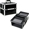 thumbnail image 1 of Ver Beauty Black Aluminum Train Case with Sliding Trays, Lockable Storage, Expandable Modular Design, 13.5" x 9.5" x 10.75", 1 of 8