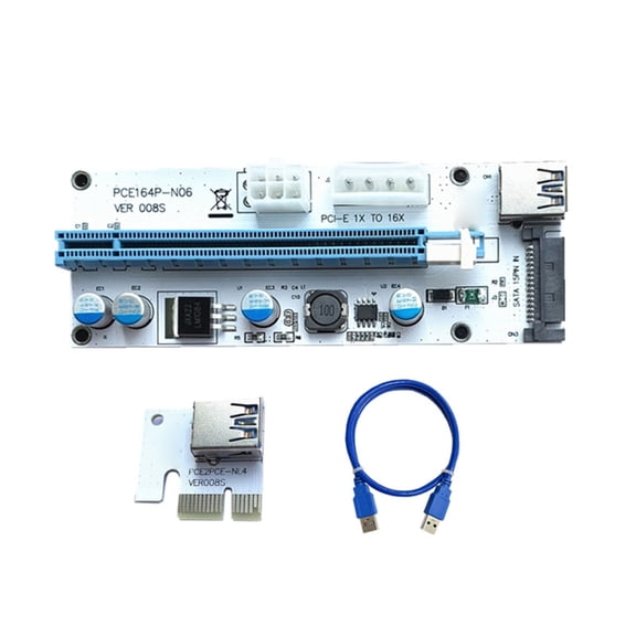 VER008S Flexible PCIe GPU Card Extension with USB 3.0 Port Fast Transfer For PC Builders and Enthusiasts
