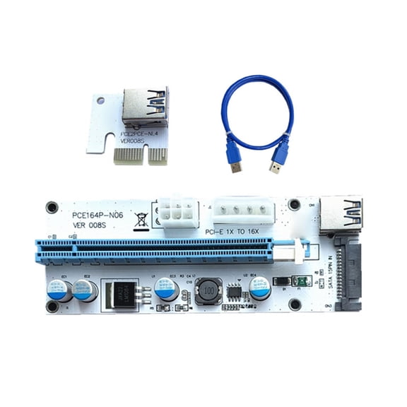 VER008S Flexible PCIe GPU Card Extension with USB3.0 Port Fast Transfer For Builders and Enthusiasts
