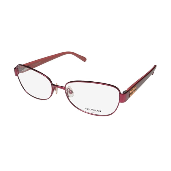 NEW VERA WANG LUXE JOANIE WOMENS/LADIES DESIGNER FULL-RIM RUBY FRAME DEMO LENSES 55-16-140 FLEXIBLE HINGES EYEGLASSES/SPECTACLES