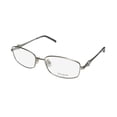 thumbnail image 1 of NEW VERA WANG LUXE PLACIDA WOMENS/LADIES RECTANGULAR FULL-RIM TITANIUM SILVER FRAME DEMO LENSES 51-16-130 EYEGLASSES/EYEWEAR, 1 of 9