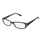 NEW VERA WANG V094 WOMENS/LADIES DESIGNER FULL-RIM BLACK POPULAR DESIGN MODERN GENUINE FRAME DEMO LENSES 51-15-134 FLEXIBLE HINGES EYEGLASSES/EYE GLASSES