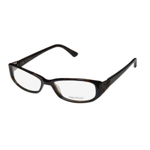 NEW VERA WANG V094 WOMENS/LADIES DESIGNER FULL-RIM TORTOISE POPULAR DESIGN MODERN GENUINE FRAME DEMO LENSES 51-15-134 FLEXIBLE HINGES EYEGLASSES/SPECTACLES