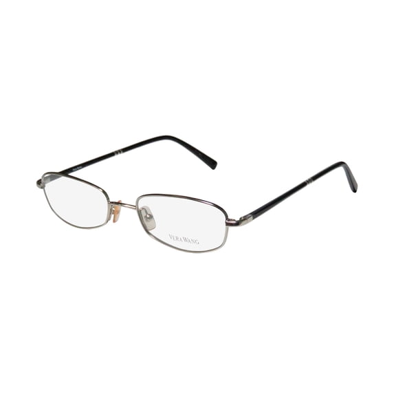 NEW VERA WANG V108 WOMENS/LADIES DESIGNER FULL-RIM CHROME / BLACK PRESTIGIOUS DESIGNER OPTICAL FRAME DEMO LENSES 50-18-135 EYEGLASSES/EYEWEAR