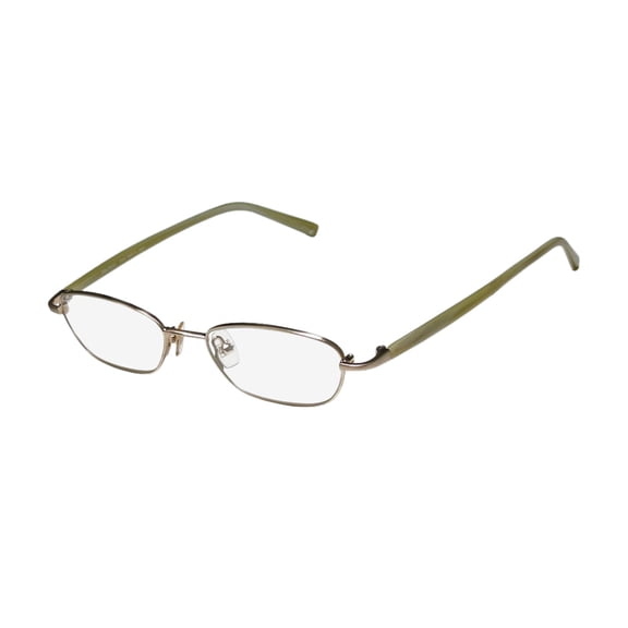 NEW VERA WANG V136 WOMENS/LADIES DESIGNER FULL-RIM GOLD / KHAKI HORN ADULT SIZE HANDMADE IN JAPAN FRAME DEMO LENSES 48-17-140 EYEGLASSES/EYEWEAR