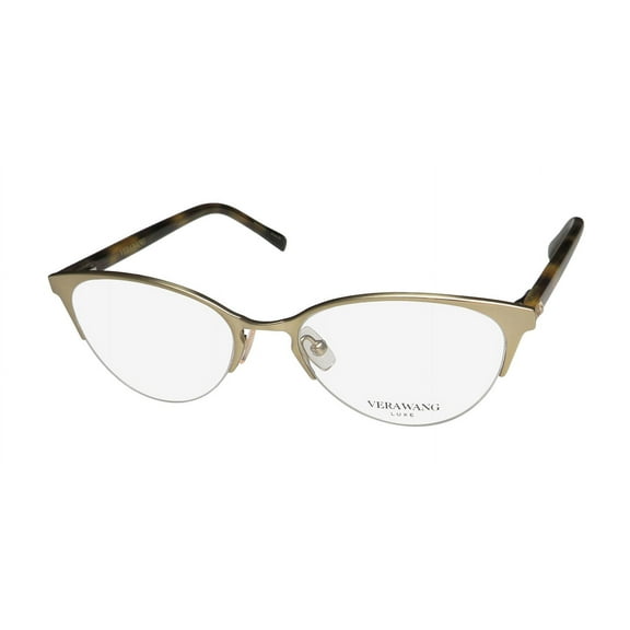 VERA WANG LUXE ASTER CATEYE/BUTTERFLY HALF-RIM TITANIUM EYEGLASS FRAME/GLASSES