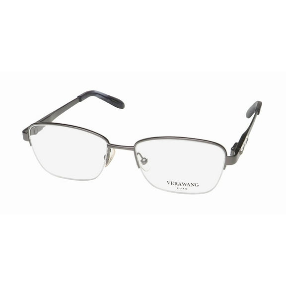 VERA WANG LUXE LASYA CAT EYE EYEGLASS FRAME/EYEWEAR HALF-RIM DESIGNER EXCLUSIVE