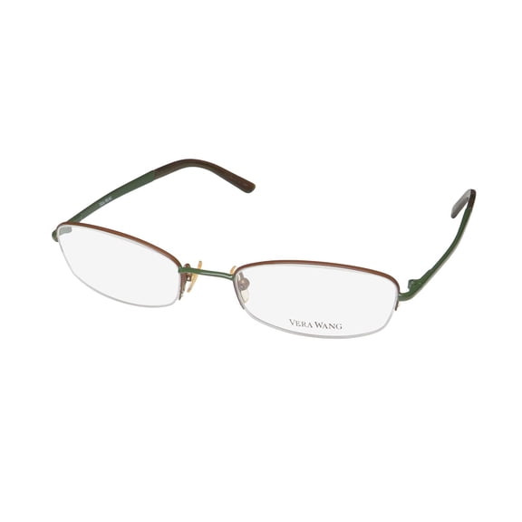 VERA WANG V123 EYEGLASS FRAME/GLASSES HALF-RIMLESS NARROW LENSES TRENDY DESIGNER