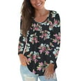 thumbnail image 1 of VERABENDI Women's Plus Size Long Sleeve Casual Tunic Tops Floral Blouses Henley T Shirts for Women, 1 of 6