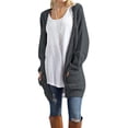 thumbnail image 1 of VERABENDI Women's Sweaters Long Sleeve Front Open Thick Chunky Cable Knit Loose Pocket Cardigan (S-XL), 1 of 9