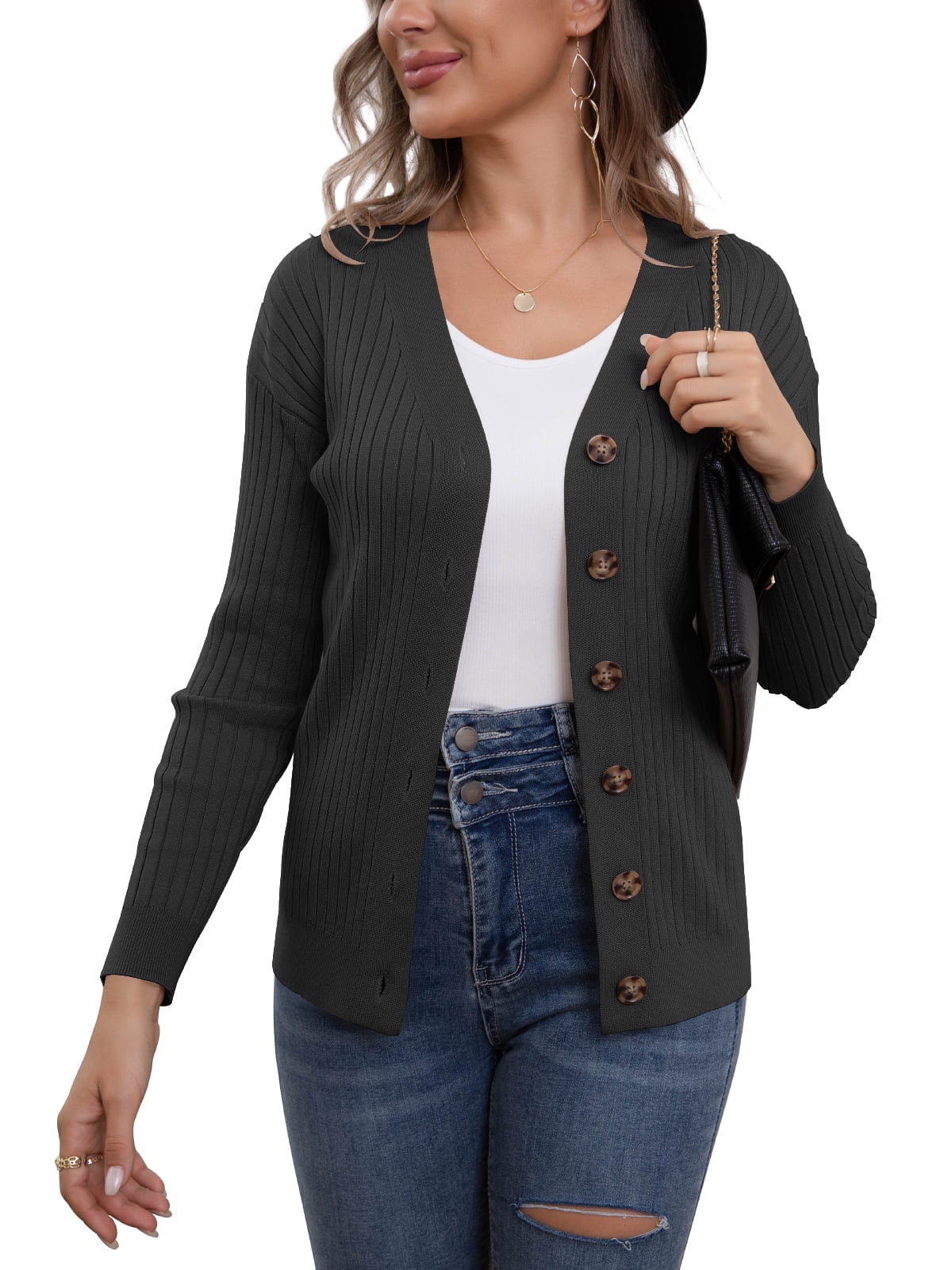Free Assembly Women's and Women 's Plus Welt Pocket Cardigan Free Assembly Women's and Women 's Plus Welt Pocket Cardigan