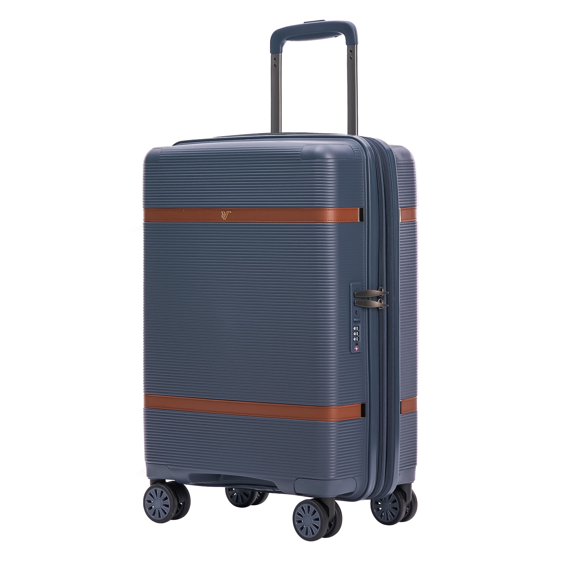 VERAGE Florence Hardside Carry-On Luggage with Spinner Wheels, Lightweight Expandable Suitcase with TSA Lock, Artist-Inspired Stylish Travel Luggage for Women, 20-Inch, Midnight Blue