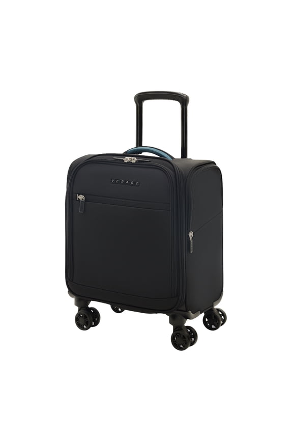 Underseat Carry on Luggage with spinner Wheels & USB Port,Bag for Airlines, Lightweight Suitcase for Men Women, Pilots and Crew, Black (14-Inch Plus)