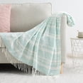 thumbnail image 1 of VERAMUSE Blue Striped Throw Blanket for Couch 50"X60" Lightweight Farmhouse Throw for Bed and Sofa, 1 of 5