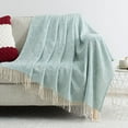 thumbnail image 1 of VERAMUSE Blue Throw Blanket for Couch 50"X60" Farmhouse Blankets for Bed and Sofa, 1 of 6