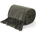 thumbnail image 1 of VERAMUSE Chenille Throw Blanket for Couch 55"X75" Lightweight Dark Green Throws for Bed and Sofa, 1 of 7