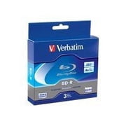 VERBATIM BD-R BRANDED 3pk 25GB/4X WHT JEWEL CS