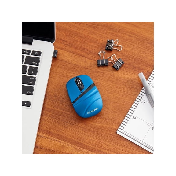 Verbatim Wireless Mini Travel Mouse, Commuter Series, Blue