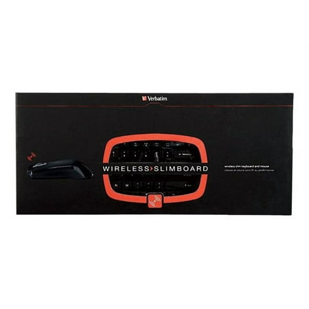 Verbatim - 96983 TKL Wireless Optical Slim Keyboard and Mouse - Piano black