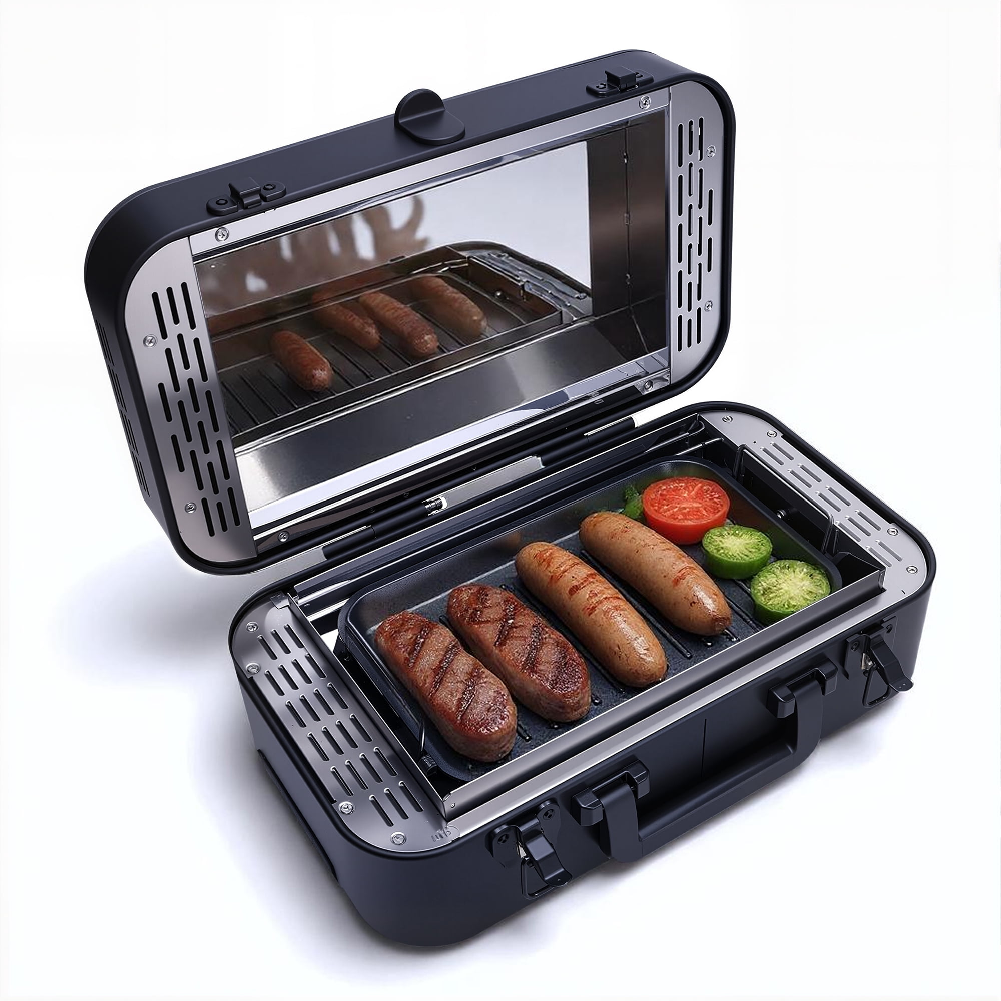 VERDALAY Electric Smokeless Grill, Portable Electric Grill Griddle with ...
