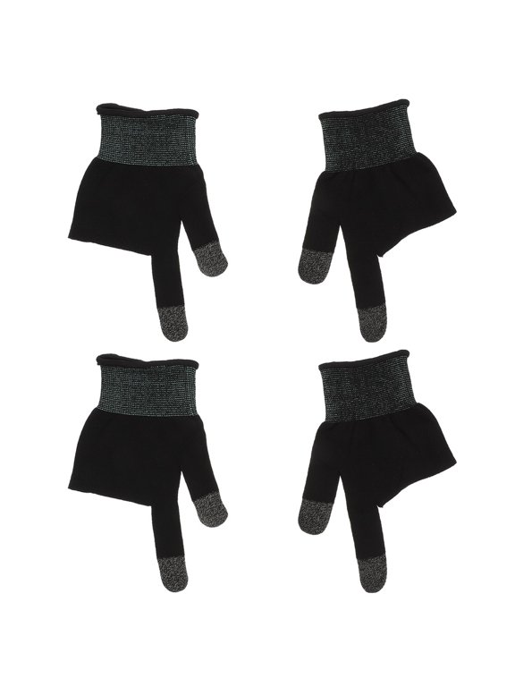 Black Anti-Sweat Gaming Gloves Carbon Fiber and Heating Yarn for Plaything Game 1Pair