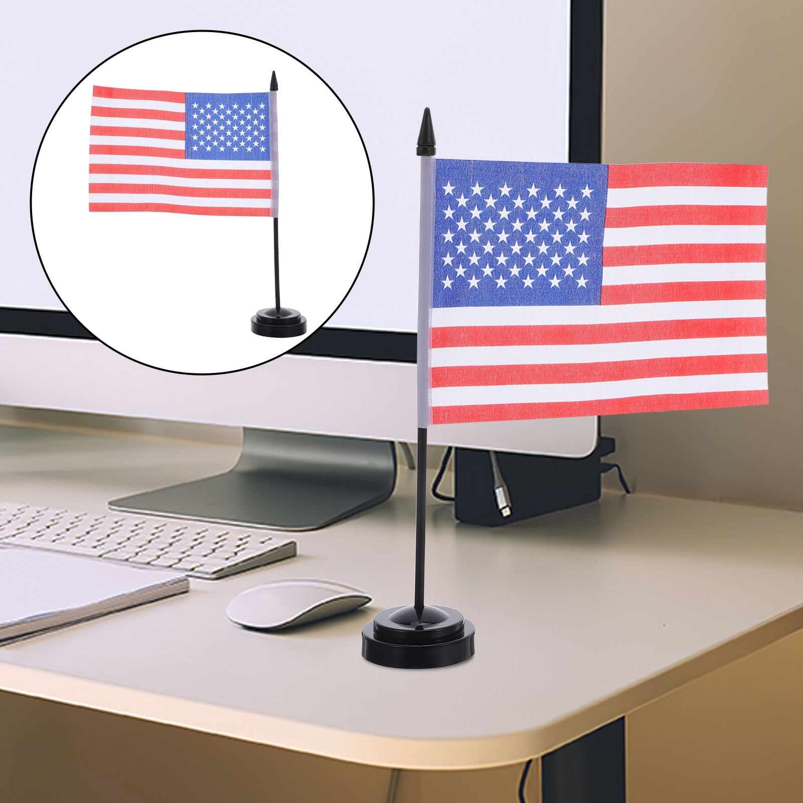Mini Flag Display VERDANVERSE 10 Sets Table Flag Holders with Stable Bases, Mini Desktop ...
