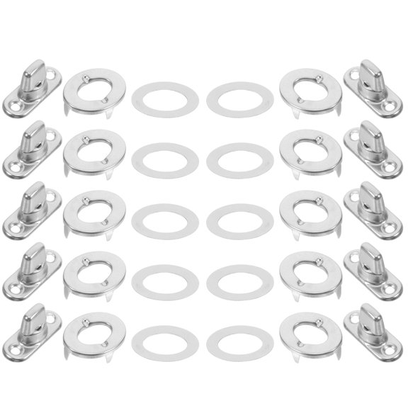 VERDANVERSE 10Sets Metal Snap Fasteners Rotating Button Studs for Furniture Assembly and Electronics