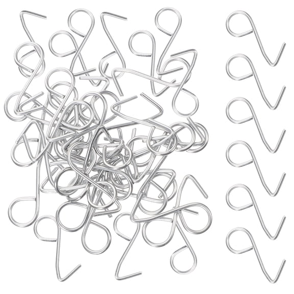 VERDANVERSE 100-Pack Vehicle Seat Cover Fixing Hooks, Plated Metal S Hooks, Zinc Steel Clips for Easy Installation