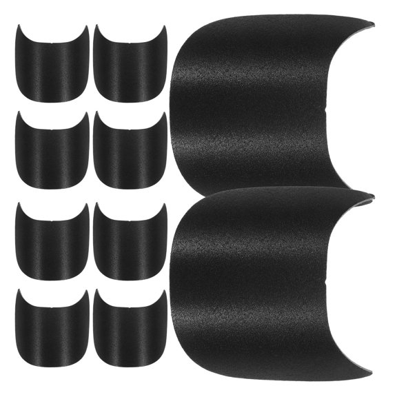 VERDANVERSE 10Pcs Black Hat Brim Shaper for Baseball Cap Wide Curved Visor Replacement Insert