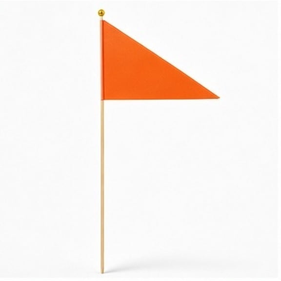 VERDANVERSE Lawn Flags Triangular Orange for Garden Irrigation and Sprinkler Marking 10Pcs