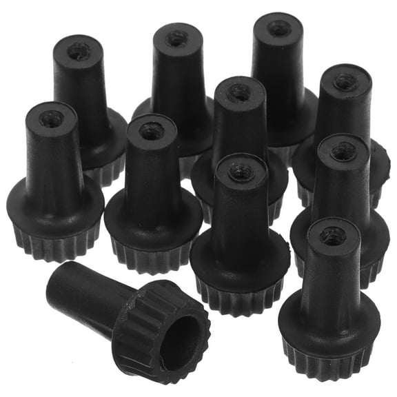 VERDANVERSE 10Pcs Lamp Turn Knob Replacement Round Black ABS for Office Lighting