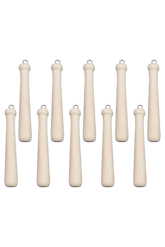 10Pcs Mini Baseball Bat Pendant Keychain for Scrapbooking and DIY Projects