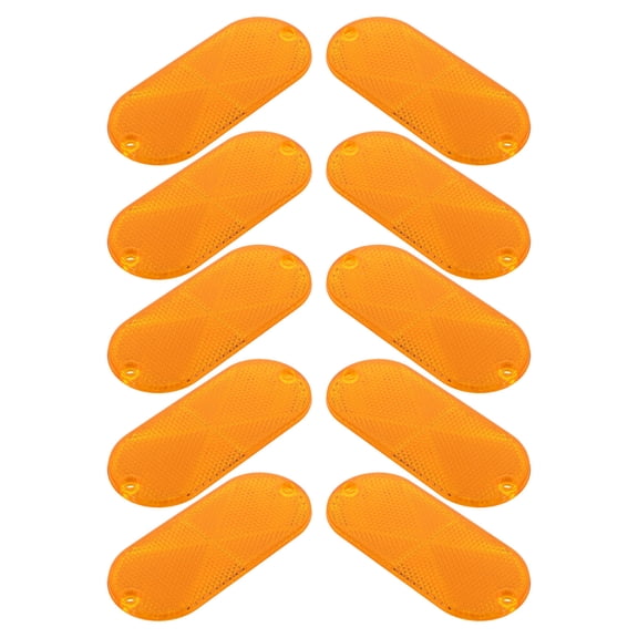 VERDANVERSE 10-Pack Yellow Trailer Reflector Stickers High Visibility for Driveway, Fence, and Outdoor Safety