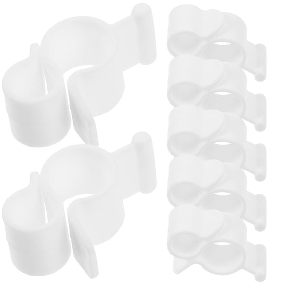 VERDANVERSE 10 Pack White Plastic RV Awning Hangers, -In Hooks for Camper, Trailer, Car Canopy Outdoor Accessories