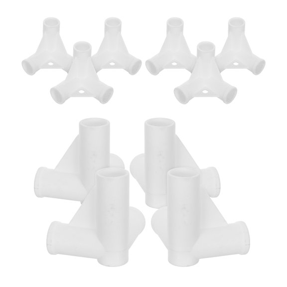 VERDANVERSE 10-Pack White -Way Elbow Connectors for Tent Poles, Home Improvement, and