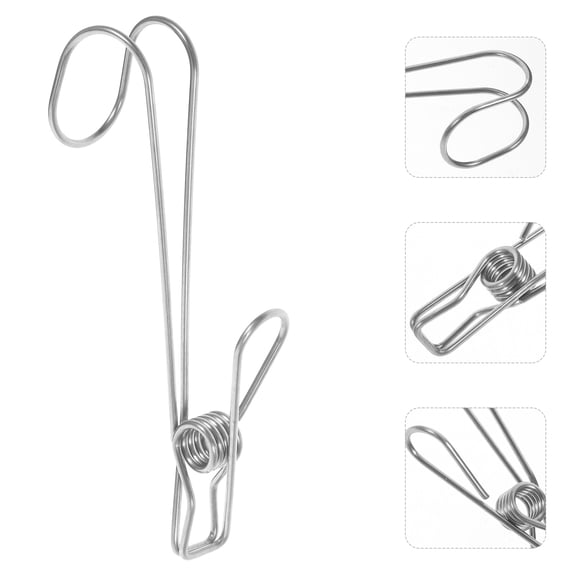 VERDANVERSE 12-Pack Stainless Steel Clips for Socks, Kitchen, Bathroom, Laundry, and Home Organization