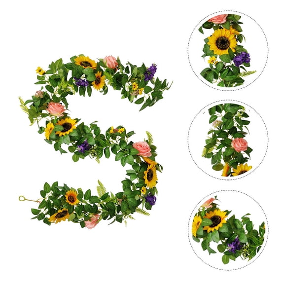 VERDANVERSE Assorted Color Sunflower Vine 1Set 74.67X4.72X4.72In